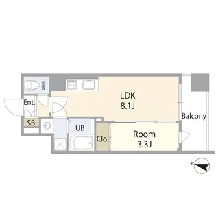 SDグランツ三宮イーストフロント【10階】の間取り