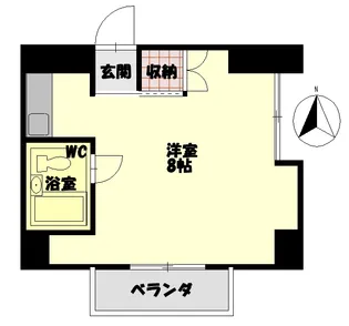 コーポしず【203号室】の間取り