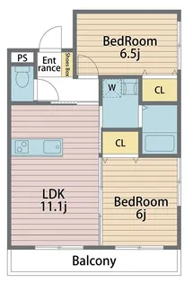イオンハイツ【1階】の間取り