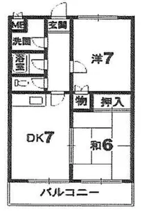 古山ハイツパートⅠ【205号室】の間取り