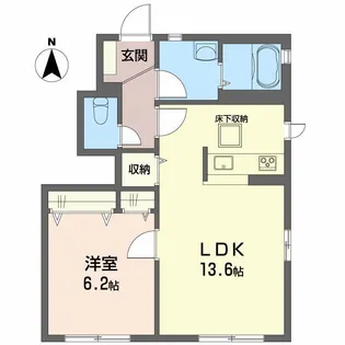 ハイネス国府 B棟【1階】の間取り