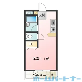 ラベンダーハイツ【107号室】の間取り