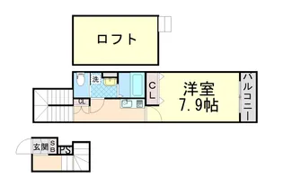 ヴィアーノ神戸上筒井通WEST 【1階】の間取り