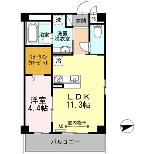 セレーナ沖浜【305号室】の間取り