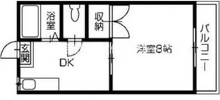コーポ四番館アップル【1階】の間取り