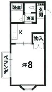 メゾンソレイ【1階】の間取り