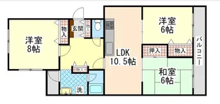 ハイツ仏天垣 【2階】の間取り