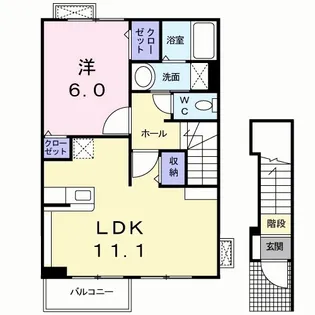 エスペランス【2階】の間取り