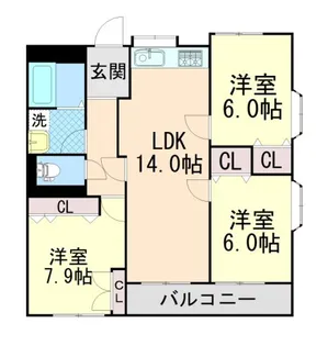 アコード本山【3階】の間取り