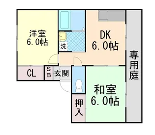 カーサ六甲【1階】の間取り