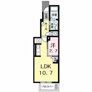 カーザ・マローネ【1階】の間取り