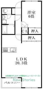 ソレイユ南島田【705号室】の間取り