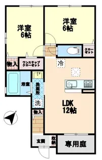 アリウムガーデン【101号室】の間取り