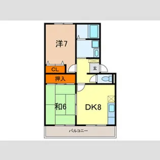 ボヌール・アシヤ【2階】の間取り