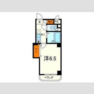 リベルテ六甲【1階】の間取り
