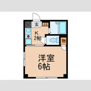 峰住吉ハイツ【3階】の間取り