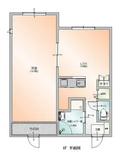 ワンにゃんハウスティラーノ2番館【1階】の間取り