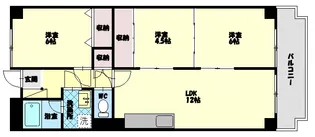 パレス千松【3階】の間取り