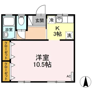 新浜マンション【102号室】の間取り