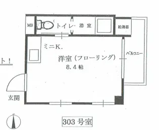 甲柔館アパート【3階】の間取り