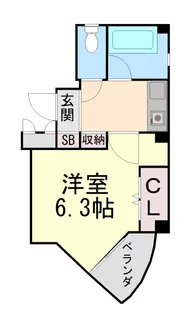 ヤングリーブス岡本【1階】の間取り