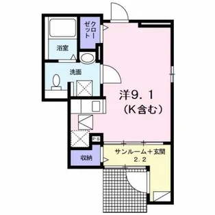 メゾン・アンジュ【1階】の間取り