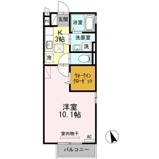 リヴェール F棟【1階】の間取り