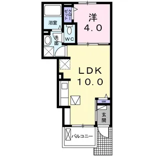 クラール南矢三C【1階】の間取り