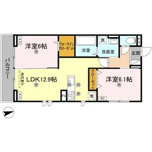 エムフルージュ【2階】の間取り