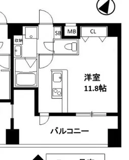 パークビュー王子駅前【8階】の間取り