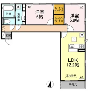 セジュールエム【103号室】の間取り
