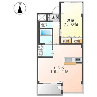 ユニヴァ山城【306号室】の間取り
