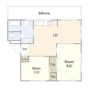 グリーンヒル山本通【2階】の間取り