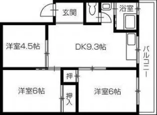フローラ名東【305号室】の間取り