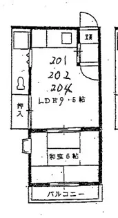 レジデンス城の下【3階】の間取り