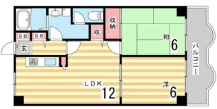 フォルチューナ芦屋【3階】の間取り