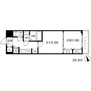 ラヴ神戸三宮【9階】の間取り