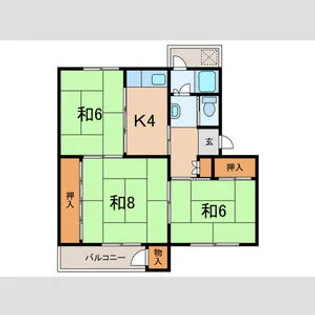 鶴甲コーポ18号館(508)【5階】の間取り