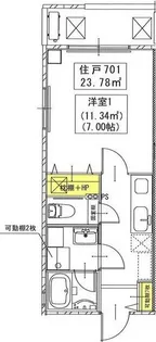 GKレジデンス王子公園【701号室】の間取り