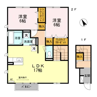 ルーエⅡ【2階】の間取り