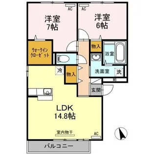 セレーノ 弐番館?弐番館【3階】の間取り