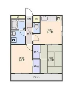 エクセル岩屋【3階】の間取り