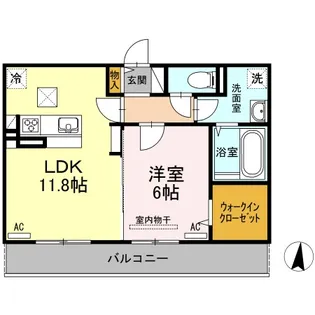 ヴィル ナチュール【1階】の間取り