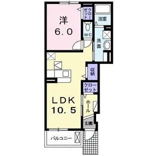 エスポワール山の街Ⅰ【1階】の間取り