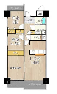 ライフ新神戸【402号室】の間取り