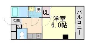 ラムール六甲山ノ手【2階】の間取り