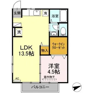 ヴァンベール渭東【1階】の間取り