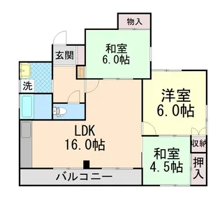 エイコー山手プラザ【6号室】の間取り