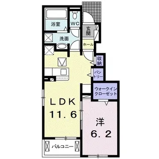 グランツ Ⅰ【104号室】の間取り