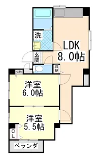 イースト御影【3階】の間取り